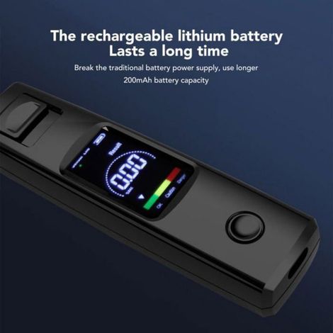 Testeur d'alcool portable avec écran LED 200 mAh, 3 couleurs indiquant la précision, détecteur d'alcoolémie pour la conduite (1/4)