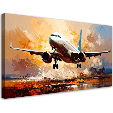 Wandbild Passagierflugzeug 80x40 cm (1/5)