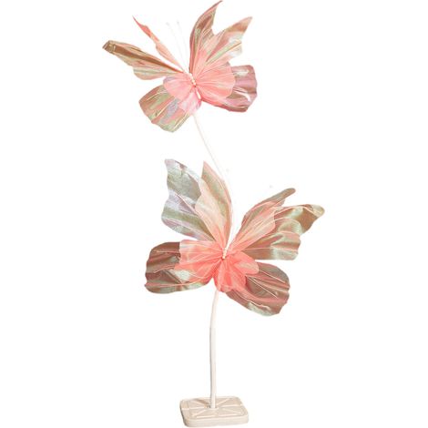 【Regenbogen-Meerjungfrauen-Gaze-Schmetterlingssäule (Klein und Groß)】3D-Blumendekoration aus Gaze mit Regenbogen-Schmetterlingen für Hochzeitssaal, Wohnzimmer, Flur oder Empfangslocation. (1/2)