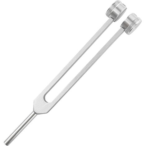 128-Hz-Stimmgabel, Stimmgabel aus Aluminiumlegierung, Stimmgabelständer, Stimmgabel zur Chakra-Balance, Klangtherapie, Stressabbau, versilbert (1/5)