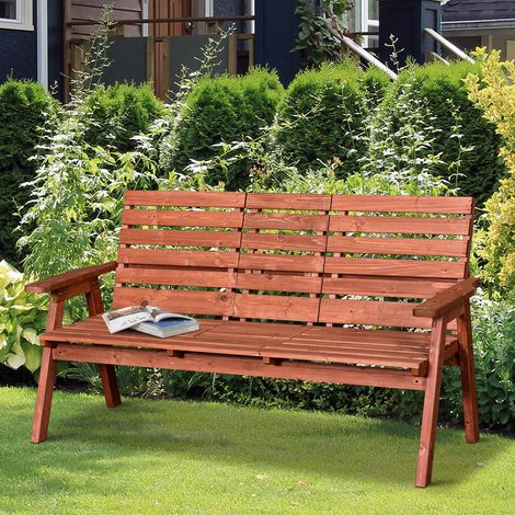 Banquette extérieure en bois sapin 2/3 places cabriolet - Dimensions: 160x68x92cm