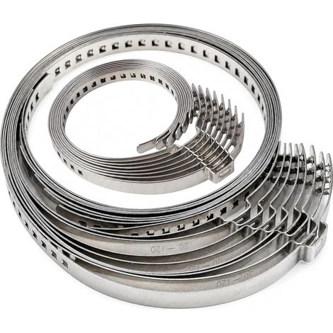 16 Pièces Colliers de Serrage pour Soufflet de Cardan en Acier Inoxydable, 25-50mm 50-120mm, Colliers pour Arbre de Transmission, Manchon, Pinces pour Soufflet CV, Serre-tuyaux pour Tuyau, Arbres de T (1/5)