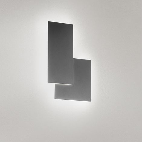 Applique Moderna Quantic Alluminio Grigio Acrilico Led 23W 3000K (1/2)