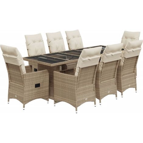 Maison Exclusive - Set de mesa y sillas de jardín 5 pzas y cojine (1/5)
