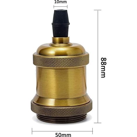 Pieds de lampes Vintage E27 douille de lampe,Edison Rétro suspension lampe,Solide Cuivre Douille pour Plafonds Bricolage Suspension lampe,Laiton Antique,1X