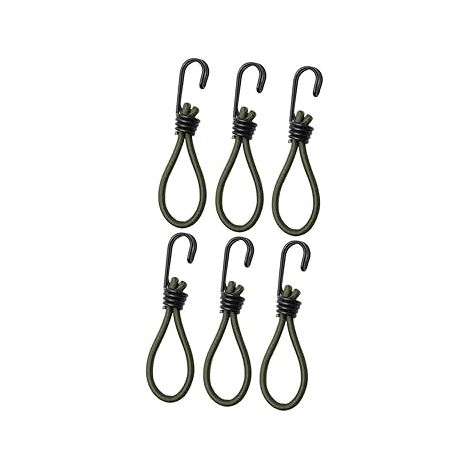 Lot de 6 Boucles de Tente de Camping Résistantes à l’Usure avec Cordon Élastique Réglable pour Moto Vélo Bagages ou Usage Militaire (1/5)