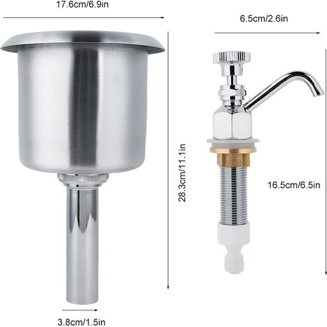 Ensemble robinet en acier inoxydable Dipperwell pour évier, accessoire de café, outil de lavage (1/5)