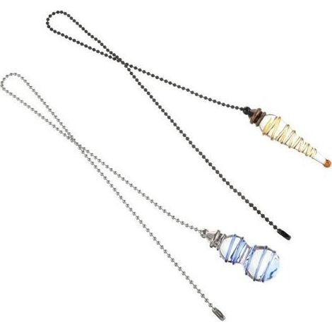 CSPARKV 2Pièces Lot de Chaînes de Traction pour Ventilateur de Plafond avec Décoration Lumineuse Accessoires de Lampe Suspendue pour Luminaire et Plafonnier (1/4)