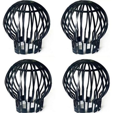 Crapaudine De Gouttière - Filtre Anti-feuilles En Plastique - Pour Tuyaux De Descente Standard Carrés Ou Ronds - Lot De 4 (1/4)