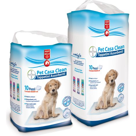 Bayer TAPPETINO ASSORBENTE PET CASA CLEAN 10 PZ.  cm. 60x90