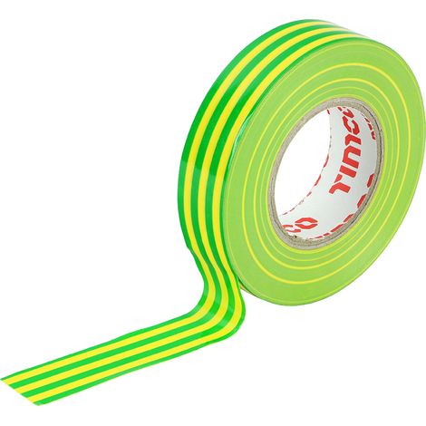 TIMCO PVC Insulation Tape Yellow & Green Stripe - 25m x 18mm