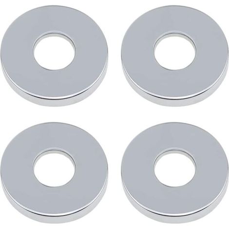 4-Piece Chrome Shower Mixer Tap Rosette, Hinged Rosette, Ø 26mm (3/4") Stainless Steel, Low Flat Plumbing Rosette for Kitchen and Bathroom (1/5)