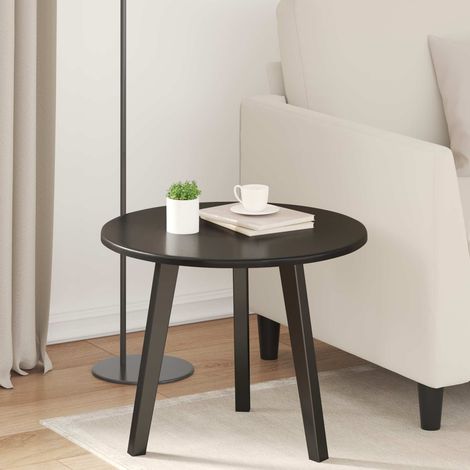 Plateau de table rond en bois d’ingénierie noir 50 x 50 x 1,5 cm – 1 pièce - PANGIVO (1/5)
