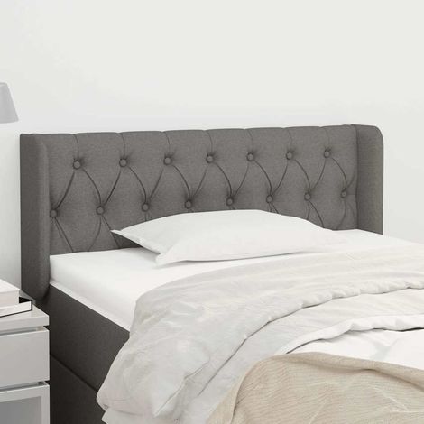 vidaXL Cabecero de tela gris oscuro 93x16x78/88 cm (1/5)