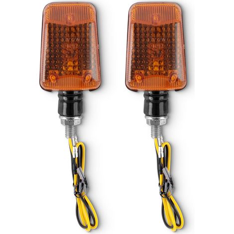 Clignotant moto, 12V Universel Halogène Moto Clignotants, Étanche Avertissement Signaux Indicateurs Lampes, Éclairage Ambre Convient aux Vis de montage 10 mm (1/5)