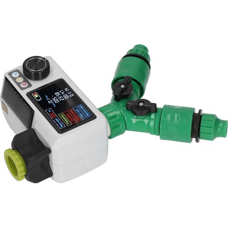 Automatisches 1,2V NiMH wiederaufladbares Solar-Bewässerungsset mit Regensensor, Bewässerungstimer und Nebelfunktion, Controller mit zwei englischen Anschlüssen, integrierter Akku inklusive. (1/5)