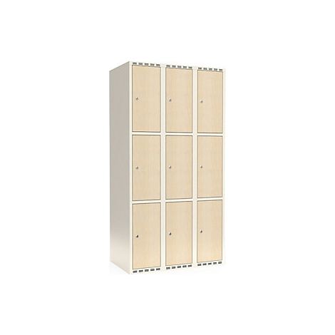 kaiserkraft Armadietto a 3 scomparti Fydor HPL 3 colonne (1/2)