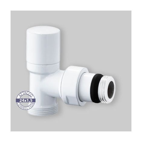 Detentore Micrometrico A Squadra Attacco Rame, Multistrato E Pe-X "Aida" Bianco 1/2" - 24X1,5 (1/2)