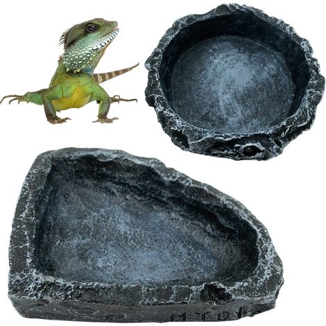 gamelles pour reptiles, gamelles d'angle, abreuvoirs pour reptiles, gamelles pour reptiles, convenant aux iguanes à crinière, grenouilles, lézards, tortues et bernard-l'hermite.