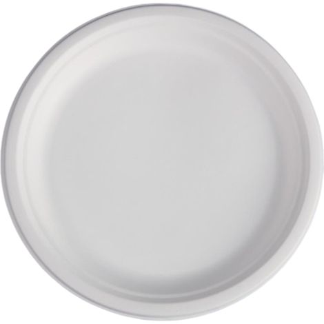 Assiette Ronde 26cm Bagasse X50 - Publi Embal (1/3)