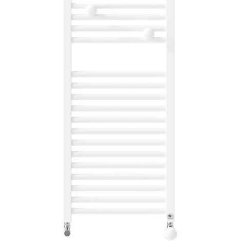 Sèche-serviettes eau chaude étroit raccordement sur les collecteurs 314W RIVA 4 blanc brillant - THERMOR 471605 (1/2)