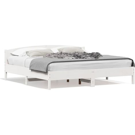 Maison Exclusive - Giroletto senza Materasso Bianco 180x200 cm Legno Massello Pino