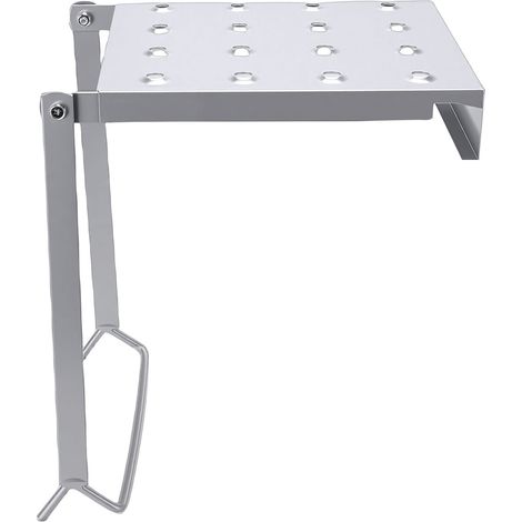 Échelle multifonctionnelle pliable et portable en fer, plateforme de travail d'extension pour la rénovation domiciliaire, couleur argent (1/5)