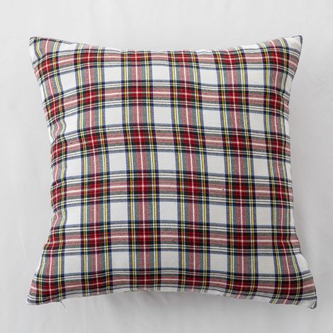 Funda De Almohada - Cuadros Escoceses - Algodón Y Poliéster - Para Sofá Y Decoración Del Hogar - 40 X 40 Cm - 1 Unidad (1/5)