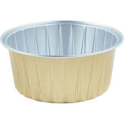 Moule à gâteau rond doré, compatible avec friteuse à air chaud. (1/5)