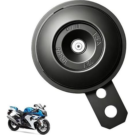 Klaxon 12V pour Véhicule, Klaxon Moto Avertisseur Motocycle Universel Horn (1/2)