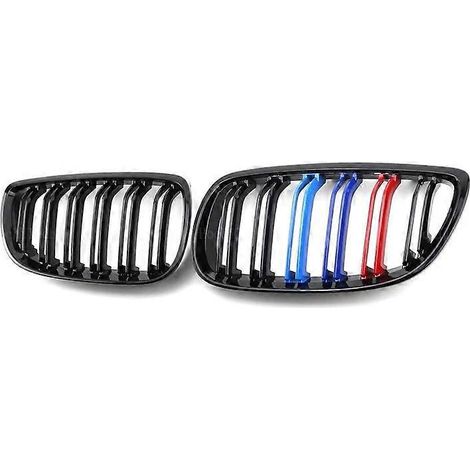 Frontstoßstangengrill „Nierengrill“ für BMW 3er E92 E93 (2-Türer, 2006–2013), Doppellamellen-Ersatzgrill im M-Look