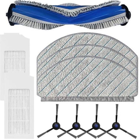 Pièces de rechange pour aspirateur robot Ecovacs Deebot N20/N20 Plus/N20 Pro Plus : brosse latérale principale, filtre HEPA et chiffon de nettoyage. (1/5)