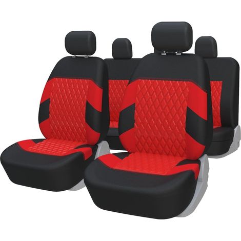 APEX Ensemble complet de 5 housses de siège auto, housses universelles et housses pour banquette arrière fractionnable 50/50 ou 60/40 (1/5)