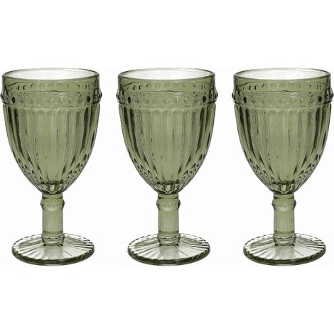 Set 3 Gobelets Vert Cc310 Dorico Verre Vert