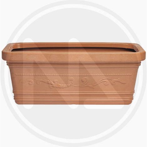 VASO RETTANGOLARE MAXI FESTONATO "TERRACOTTA" 100X45X41HCM (1/2)