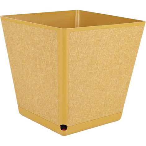 Maceta cuadrada mostaza 180 x 180 x 180 mm, 3,7 l, fabricada en polipropileno (1/4)