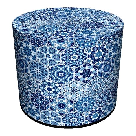 Runder Deko-Pouf - Malaga (1/5)