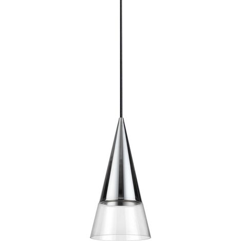 Ideal Lux CONO Plafonnier suspendu en forme de dôme en chrome (1/2)