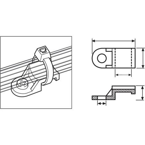 Hellermann Tyton Befestigungssockel TY8G1-N66-NA-C1 100 Stk (1/5)