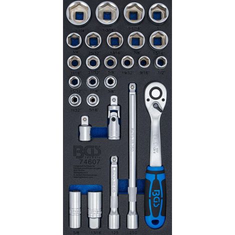 Jeu de clé bgs Pro Torque acier 125 mm 27 pièces (1/4)
