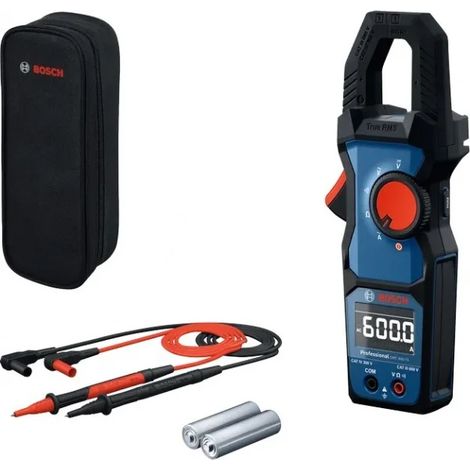 Bosch – Pince ampèremétrique GMC 600-15 Professional – 600 V CA/CC – CAT IV 300 V / CAT III 600 V – True RMS – 601077600