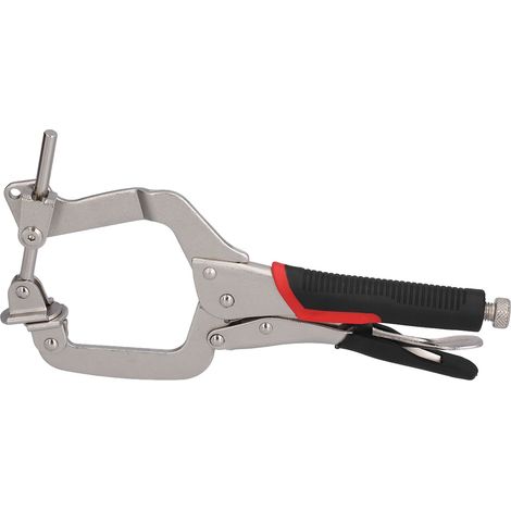 Étau d'angle 90° acier carbone main pour assemblage bois menuisier 2 en 1 serre-joint poche trous (1/5)