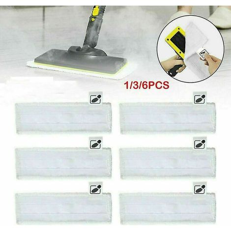 6pcs Karcher Sc1 Sc2 Sc3 Sc4 Sc5 Steam Cleaner Mop Terry Cloths Floor Pads Set (1/5)