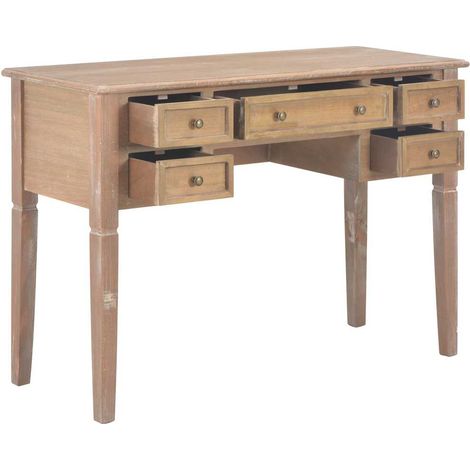Maison Exclusive - Scrivania Marrone 109,5x45x77,5 cm in Legno (1/5)