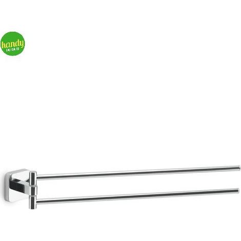 Porta salviette da parete a snodo in acciaio inox cromato modello tonga dim. cm (lxpxh): 4,7x39,1x5,8  - cromato GEDY (1/3)