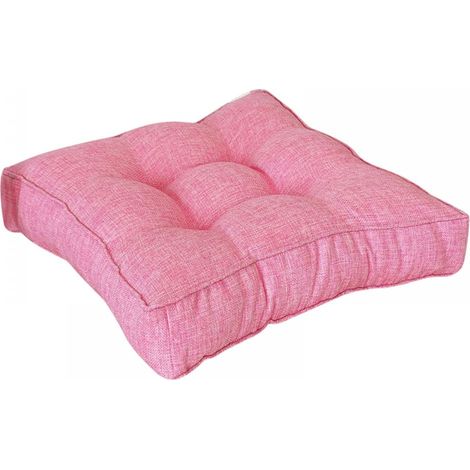 1 Coussin de siège carré en lin, épais et capitonné, pour chaise de salle à manger, canapé, patio ou bureau (1/5)