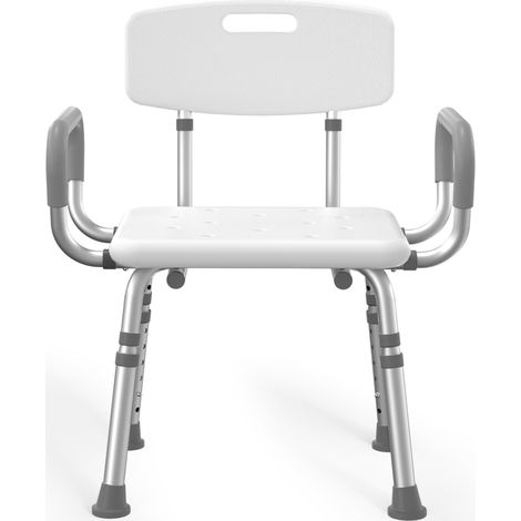 Chaise de douche avec accoudoirs rembourrés et dossier (1/5)