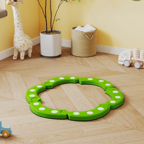 Poutre d'équilibre, 6 segments incurvés, saillies sensorielles, capacité de charge de 50 kg, verte (1/5)