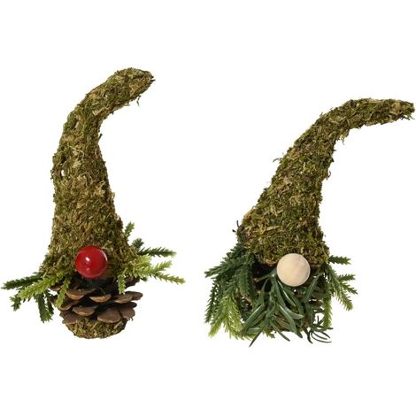 Mini albero di Natale con gnomo Ø6 × H16 cm (1/2)