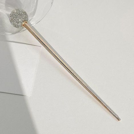 Épingle à cheveux stylo en argent, baguettes chignons élégantes pour femmes et filles, accessoires cheveux minimalistes, lot de 2, finition argentée, coiffure rapide et chic. (1/5)